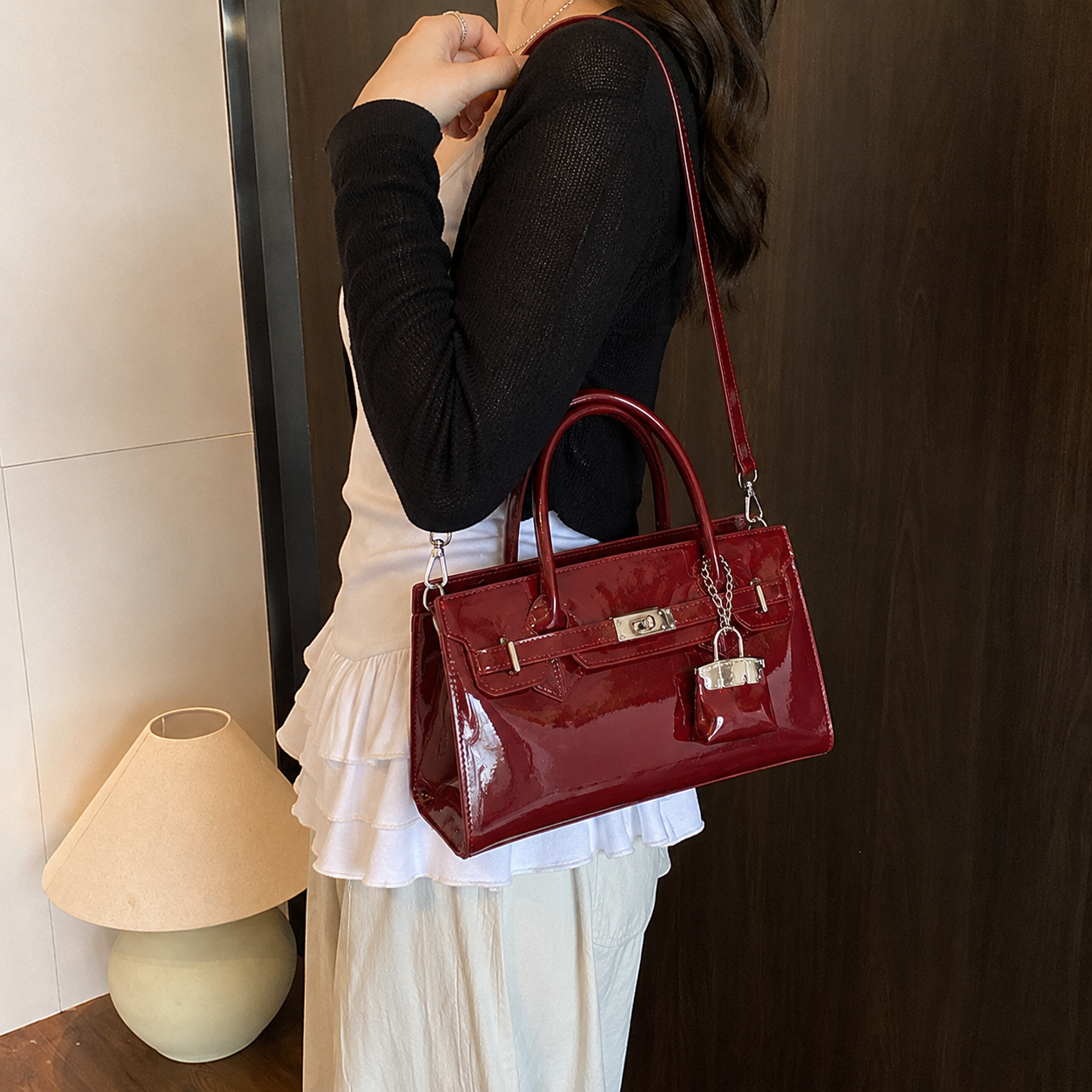 luna top-handle bag