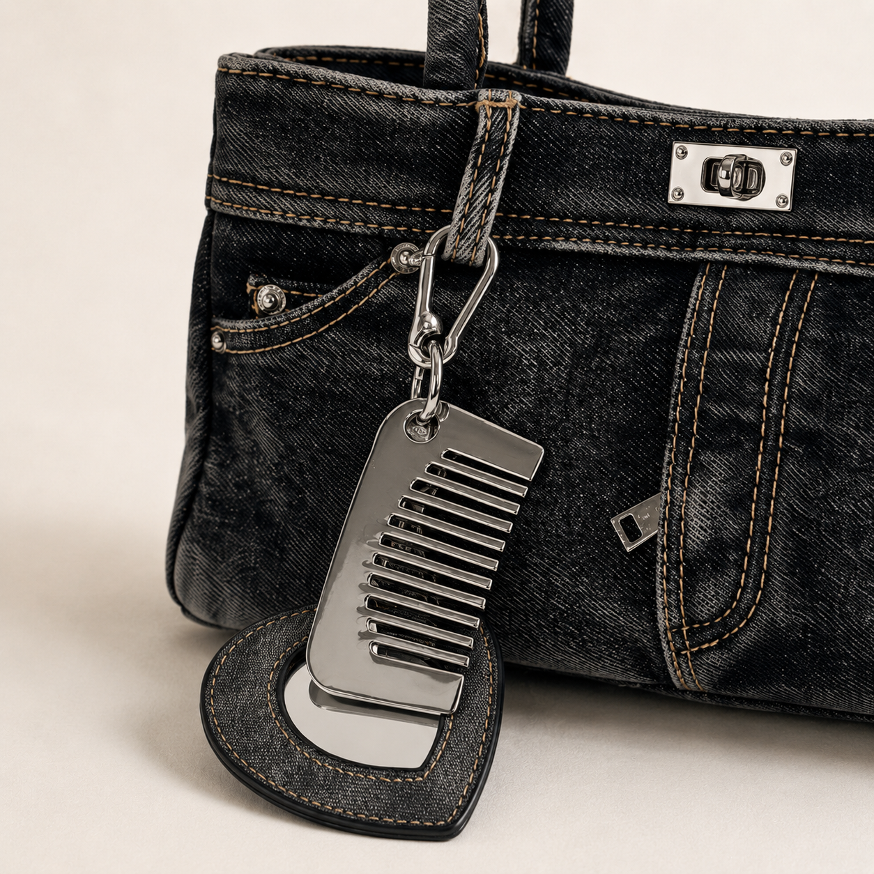 halo denim bag