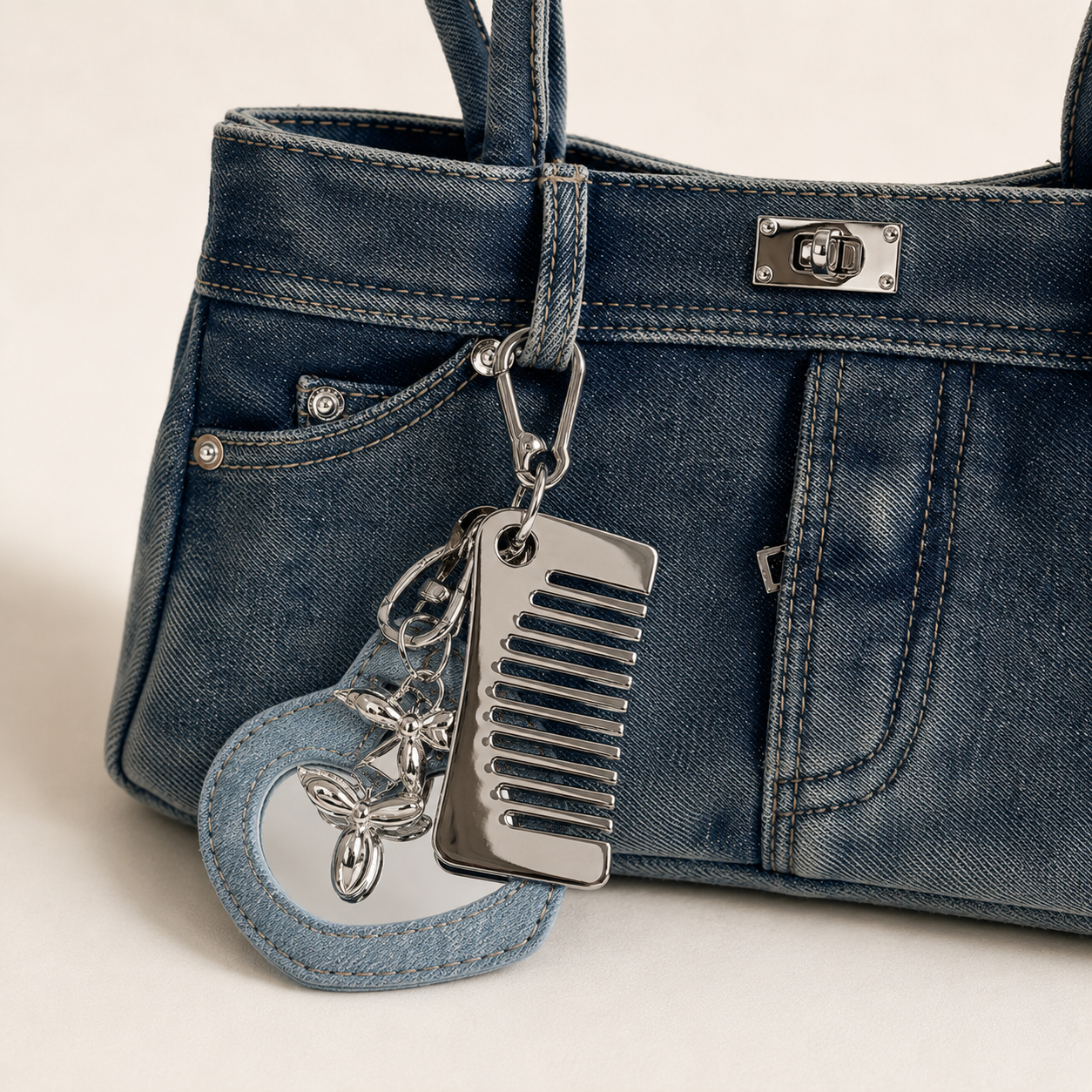 halo denim bag
